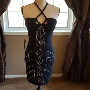 Bebe black sequin dress